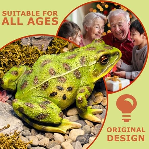 Sunthus Frog Garden Statues Toad Outdoor Decor Sculptures Yard Resin Decorations
