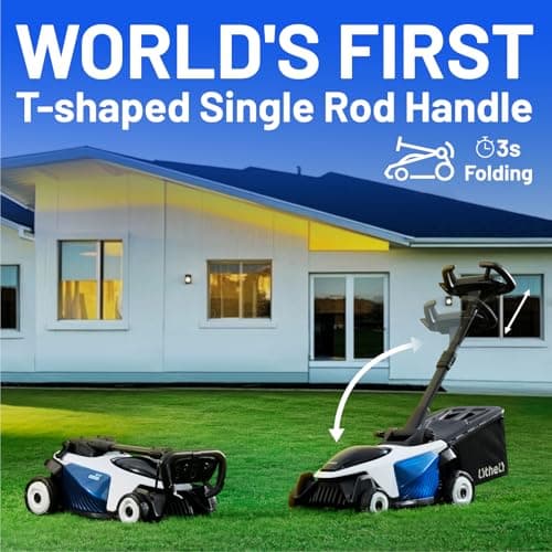 Electric Lawn Mower, Self-propelled Lawn Mower Cordless 40V(2x20V) 18.5" Brushless Mower with Electric Cutting Height Adjustment, High Speed, 2 x 4.0Ah Battery and Fast Charger Included