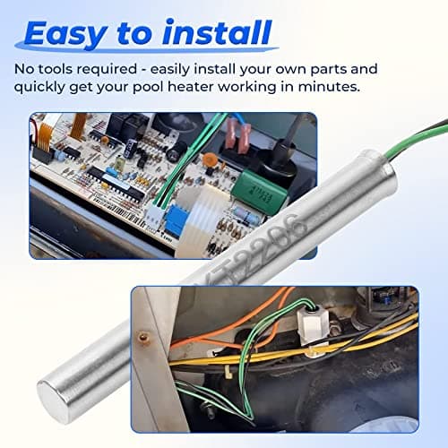 Pool Heater Temperature Sensor 009577F Compatible with Raypak Heaters 206A, 207A, 266A, 267A, 336A, 337A, 406A, 407A, 3 Wire NTC 100K Replacement for Raypak Temperature Sensor Lid Units