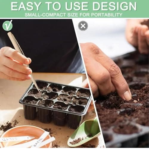 Multi-Functional Planting Square Ruler with Holes and Plant Dibber,Garden Seeding Template,Seed Planter Wood Tool for Precise Spacing (1)