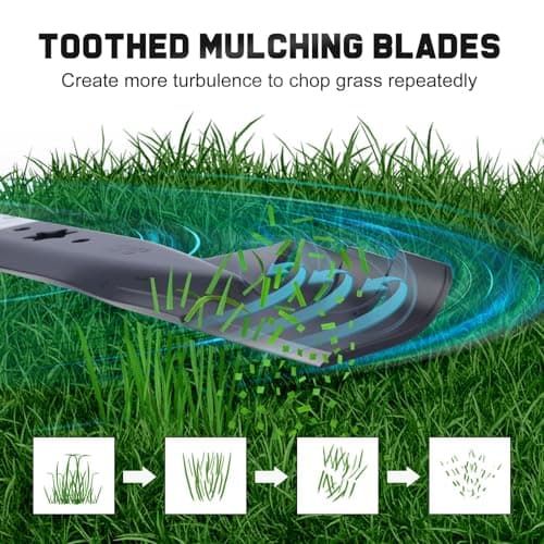 942-04308-X 942-04308 Mulching Blades for Troy Bilt Pony Bronco Cub Cadet 42 inch Deck Riding Tractor Zero Turn Mower XT1 ZT1 42 Lawn Mower Replace 942-0616 742-0616 942-04126 (6 Point Star)