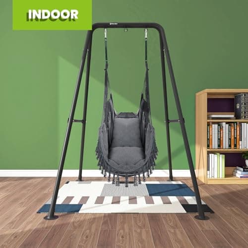 Swing Stand, Hammock Chair Stand Max Load 330lbs, Heavy Duty Hammock Stand,Outdoor or Indoor Hanging Chair Stand only,Hammock Chair not Include