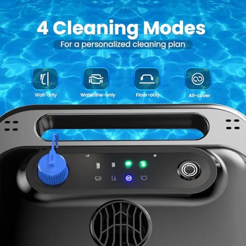 Y50S Robotic Pool Cleaner, Cordless Pool Robot Vacuum with Upgraded Motors, 240min Runtime, Wall Climbing & Waterline Cleaning, Intelligent Route Planning, for Inground Pools up to 2000 Sq.ft