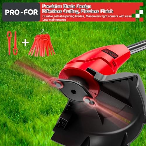 20V Max Cordless Grass Trimmer with Nylon Blade, 2-in-1 Stringless Trimmer & Lawn Edger, Lightweight Weed Wacker for Efficient Yard Maintenance