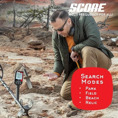 Nokta Triple Score PRO Pack Metal Detector for Adults - Fully Waterproof, Rechargeable, Multi-Frequency, Easy-to-Use Detectors for Treasure Hunting