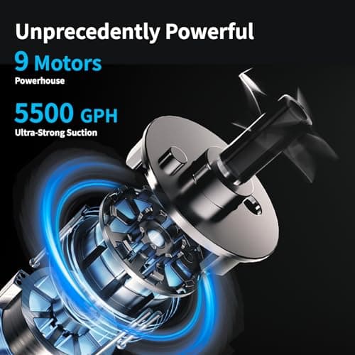 Beatbot AquaSense Pro Pool Robot, Cordless Pool Vacuum for Inground Pools, Clarifies Water, Skims Water Surface, Surface Parking, Intelligent Path Optimization, Up to 3,299 Sq.ft - Navy Blue