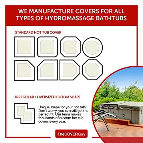 The Cover Guy Premium Hot Tub Cover | Custom Made Replacement Spa Cover | Energy-Saving Hot Tub Covers Built for All Climates | 6, 5, or 4 inch Taper