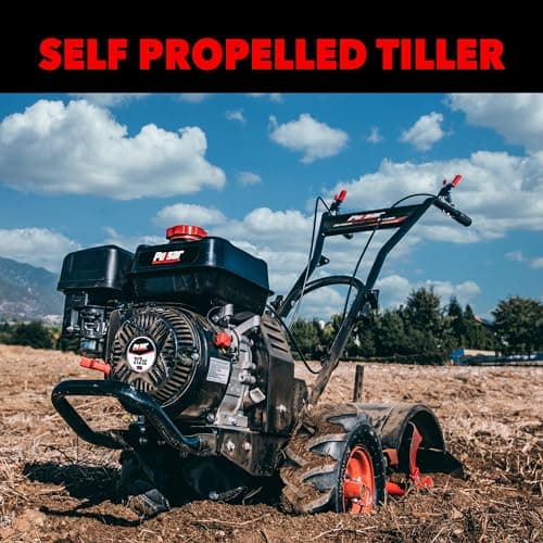 Pulsar 212cc 20-Inch Gas Powered Rear Tine Tiller with Forward/Reverse