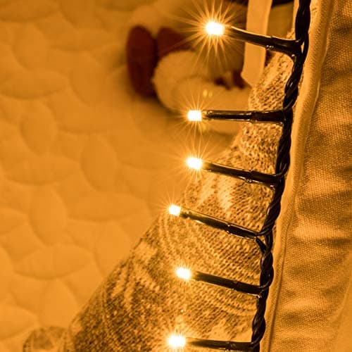 500 LED 49ft Christmas Cluster Lights String Lights Decoration for Home Garden Wedding Party Xmas Tree Bedroom Indoor Outdoor Decor (Warm White)