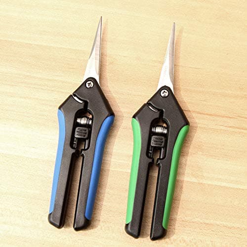 LDK 2Pack Straight Blade and Curved Blade Gardening Hand Pruner, Pruning Snip Pruning Shears, Garden Trimming Scissors with Stainless Steel Blades