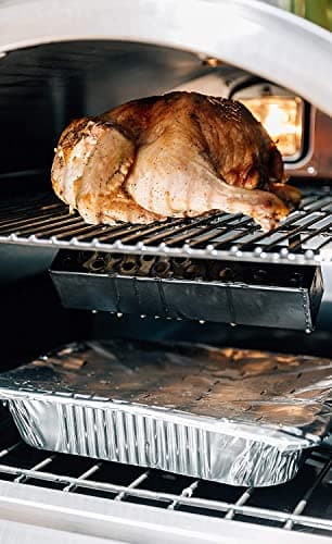 AMS Fireplace Summerset Pizza Oven - Large Capacity Propane Gas Outdoor Oven with Pizza Stone and Smoker Box, 304 Stainless Steel Construction for Built-in or Countertop Use. FREE Tabletop Fire Pit