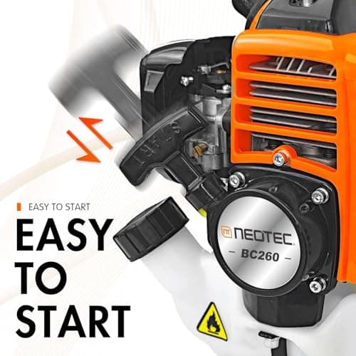 NEOTEC Gas-Weed-Wacker, 26CC Weed Eater Gas Powered, 2-Cycle Gas String Trimmers for Weeds and Grass Bolts Bar Nuts Stud
