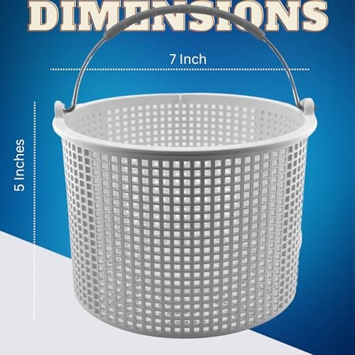 Swimables Pool Skimmer Basket for Inground Pool Compatible with Hayward Skimmer Basket and Pool Filter Basket SP1082CA | Built-in Brass Weight | 316 Stainless Steel Handle & Convenient Rubber Grip
