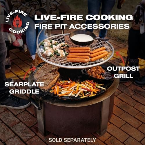 Breeo Smokeless FIrePit (X Series 24, Corten Steel) | 27.5 inch Smokeless Fire Pit for Outside | 62 Pounds | Ideal for Families Compatible with Wide Range of Breeo Accessories