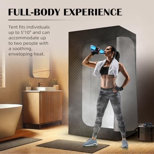 Sauna Box, Portable Sauna for Home, Large Sauna Tent with 3.0L Steamer for Full Body SPA, Easy Assembly Quick Heat-Up Sauna Experience