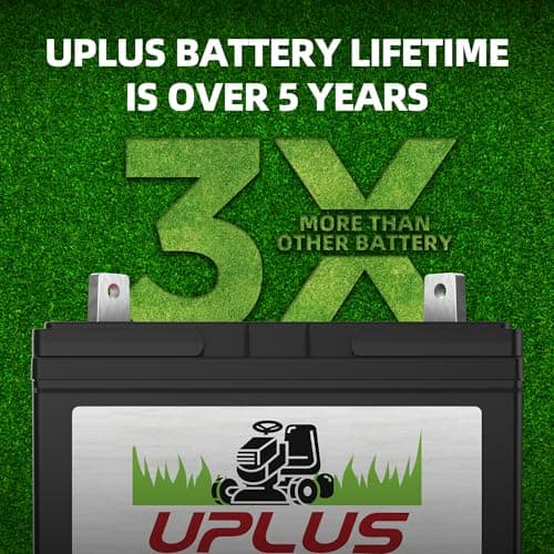 UPLUS U1 Riding Lawn Mower Battery, 12V 360CCA Garden Tractors Battery Maintenance Free AGM Batteries, Fit for John Deere, Cub Cadet, Husqvarna, Craftsman, Toro, Ariens, Poulan Pro and Troy-Bilt