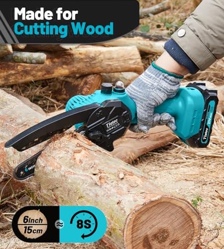 Tietoc Mini Chainsaw 6 Inch Cordless, Portable Electric Chain Saw Small Handheld Battery Powered Super Saws, Tools for Household & Garden, Gifts for Men Dad Husband Fathers Him Her Women Mom 2025