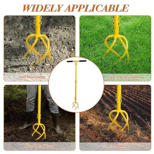 Garden Hand Tiller Garden Claw Twist Tiller Cultivator Tiller Soil Lossener Lawn Aerator Areator Loosen, Rototiller, Garden Bed and Plant Box Cultivator, Garden Tools.