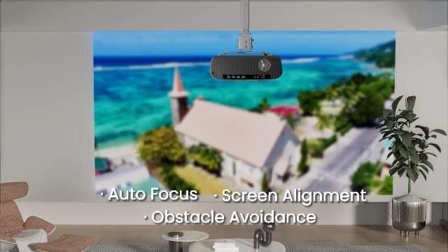 Daylight Projector 4K Ultra HD 1800 High ANSI Smart Home Theater with WiFi 6, Bluetooth, NFC, Streaming Apps, Bright Daytime Proyector, HDR10+, Auto Focus, HDMI 2.1 ARC USB for Movie Video Gaming CIVE
