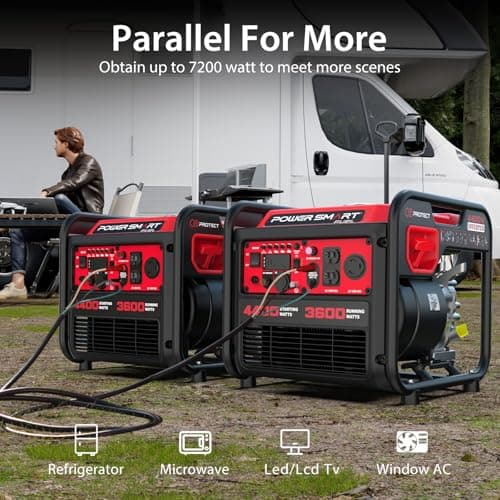 PowerSmart 4400-Watt Portable Generator with Inverter Technology, CO Sensor, RV Ready, DL5040C