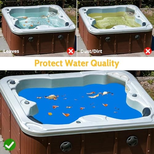 Hot Tub Bubble Cover, 7x7 Foot Hot Tub Thermal Blanket Square Solar Cover Insulation Blanket for Outdoor Hot Tub