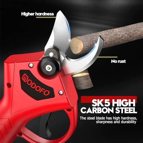 Electric Pruning Shears, Upgraded 1.4'' Cutting Diameter Powerful Brushless Motor Cordless Pruning Shears with 2PCS Rechargeable Batteries for Gardening Tree Branch