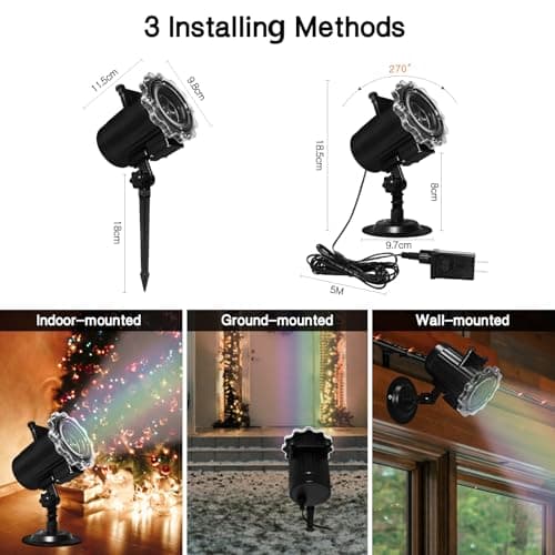 Holiday Projector Lights Outdoor,MOSSNDAR 64 HD Patterns Decorative Projector with RF Remote,Waterproof Landscape Lamp Projector for Garden Patio Independence Day Birthday Party Festival Decoration