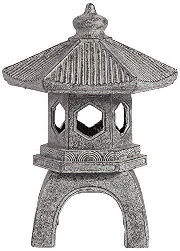 John Timberland Pagoda Statue Sculpture Asian Japanese Garden Decor Indoor Outdoor Front Porch Patio Yard Outside Home Balcony House Exterior Lawn Gray Old Faux Stone Finish Resin 16 1/2" Tall