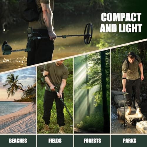 Professional Metal Detector for Adults,12" IP68 Waterproof Search Coil with LCD Backlight,5 Modes Gold Detector,Advanced DSP Chip&High Accuracy System for Beach/Gold Hunting