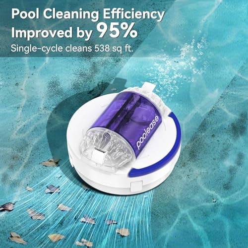 X1 Cordless Pool Cleaner Robot, Robotic Pool Vacuum for Above/In Ground Pool, 45W Dual-Motor, Self-Parking, Enhanced with 2L Debris Capacity (White and Purple)