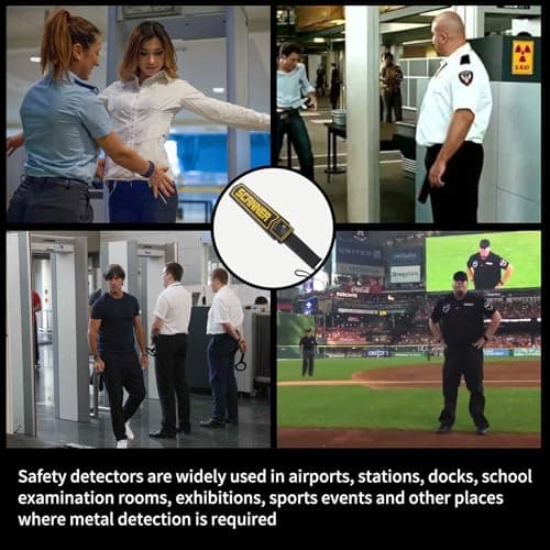 Handheld Metal Detector Wand Security Scanner,High-Sensitivity Security Wand Metal Detector, Detection of Various Electronic Metal Products