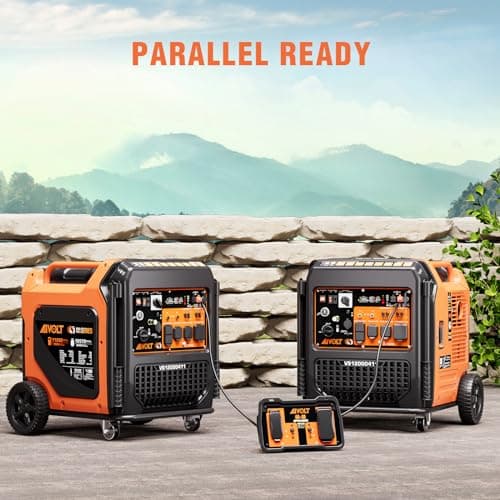 AIVOLT 11250 Wattages Dual Fuel Portable Inverter Generator Super Quiet Gas Propane Powered Remote/Electric Start Outdoor Generator ATS Ready for Home Back Up Food Truck, 50 State Approved