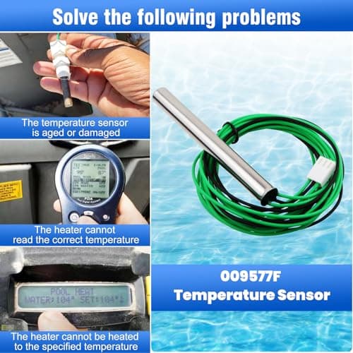 009577F Pool Temperature Sensor Lid Units Replacement for Heater Spa, Compatible with Heater 206A, 207A, 266A, 267A, 336A, 337A, 406A, 407A, 3 Wire NTC 100K