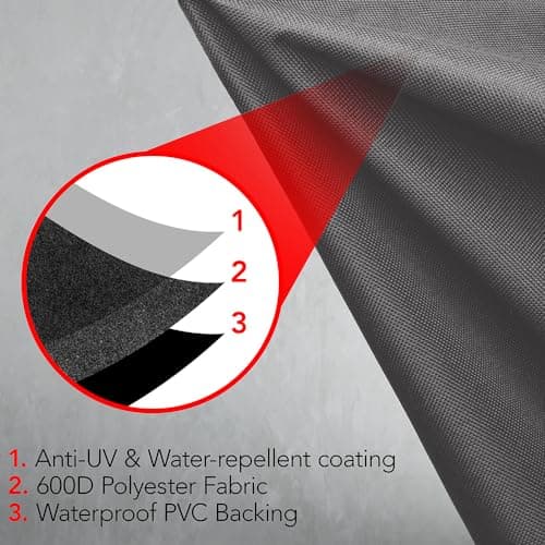 Heavy Duty BBQ Grill Cover for Outdoor Grill, 72 Inch – Waterproof, Weather Resistant, UV & Fade Resistant with Adjustable Straps – Gas Grill Cover for Weber, Charbroil, etc. Charcoal