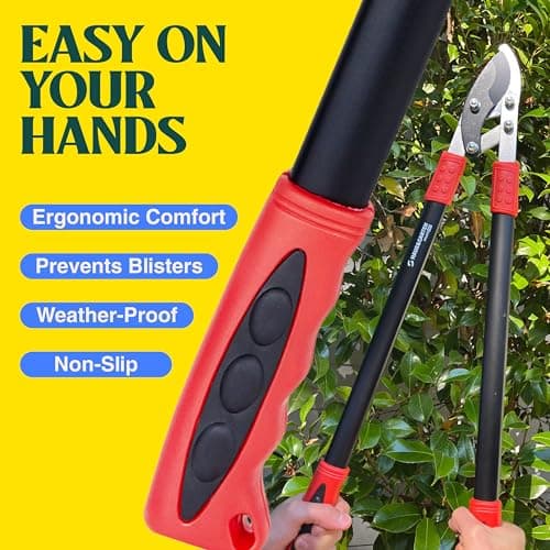 PowerPRO Compound Action 29" Bypass Loppers - Use as loppers for tree trimming, branch cutters, heavy-duty garden pruning tree clippers, lopping shears