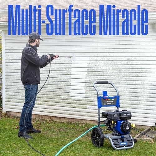 Westinghouse WPX3400 Gas Pressure Washer, 3400 PSI and 2.6 Max GPM, Onboard Soap Tank, Spray Gun and Wand, 5 Nozzle Set, for Cars/Fences/Driveways/Homes/Patios/Furniture