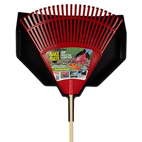 Emsco Group Enormous Yard & Garage Dust Pan – 24-Inch Mouth – Lightweight, Durable – Clip-On Features