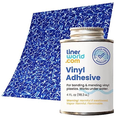 Swimming Pool Liner Patch Repair Kit with Extra Large 2'x2' Liner Sample Patch and 4oz Glue by LinerWorld
