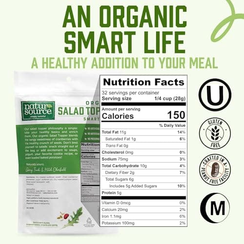 naturSource Organic Salad Topper - Salad Toppings, Salad Mix, Salad Toppers Seeds and Cranberries (32 Ounce (Pack of 1))