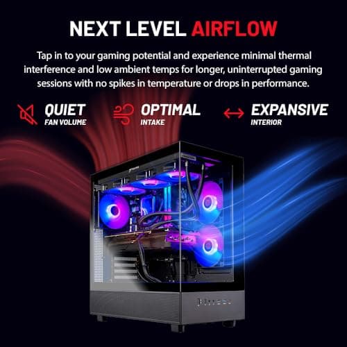 Skytech Azure Gaming PC Desktop, Ryzen 7 9700X 3.8 GHz (5.5GHz Turbo Boost), NVIDIA RTX 4060 8GB GDDR6, 2TB SSD, 32GB DDR5 RAM 6000 RGB, 650W Gold PSU, 360mm ARGB AIO, Wi-Fi, Win 11 Home