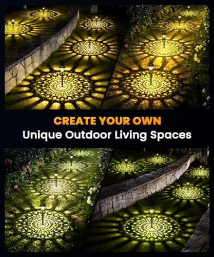 Super Bright Solar Lights for Outside, Up to 12H Solar Lights Outdoor Waterproof, 8 Pack Outdoor Lights Decorative, Garden Lights Dusk to Dawn Auto On/Off,Solar Pathway Lights for Yard,Landscape