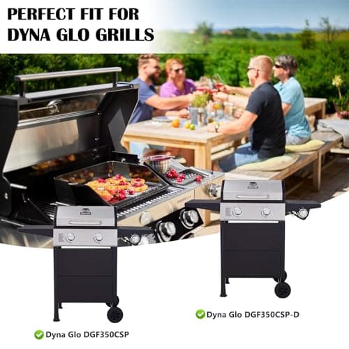 Grill Grates Kits for Dyna Glo Grill Replacement Parts 2 Burner, Dynaglo DGF350CSP, DGF350CSP-D, Heat Tent Plates, Burner Tubes and Cooking Grates for Dyna Glo 2 Burner Gas Grill Replacement Parts.