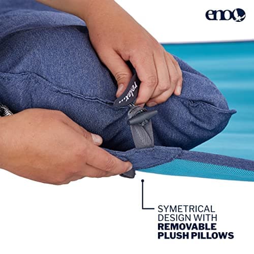 ENO SuperNest SL Hammock - 1 to 2 Person Backyard Hammock - Outdoor Patio Furniture for Backyard, Lawn, or Balcony - Coastal Blue