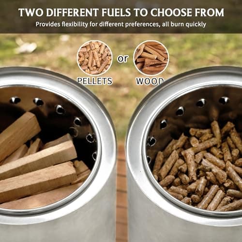 BALI OUTDOORS 6.5 inch Tabletop Fire Pit Round, Stainless Steel Table Top Firepit Small, Outdoor Smokeless Firepit Portable