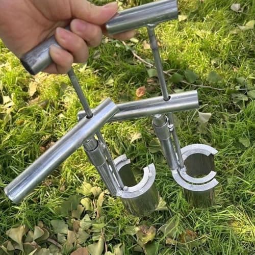 Garden Bulb Planter,Plant Seedling Transplanter,Stainless Steel Fruit Tree Transplant Drilling Tool,Bulb Planter Tool,Small Seed Planter Tool for Digging Holes to Transplanting