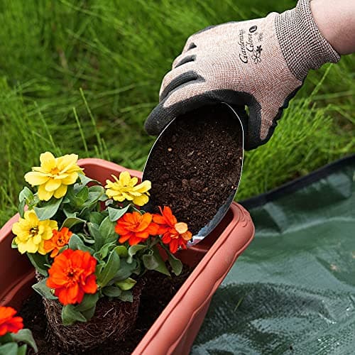 Bonsai Soil Scoop Metal 3 Pcs Set (Large with Soil Sifter, Medium, Small) Stainless Steel Garden Hand Soil Scooper, Professional Bonsai Tool Kit, Silver