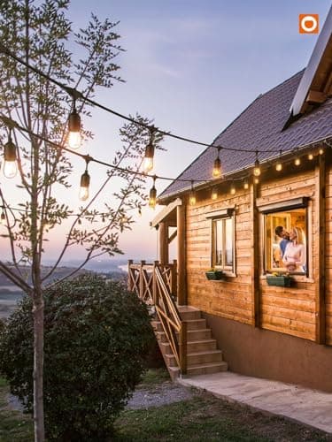 addlon 36 FT Outdoor String Lights Commercial Grade Weatherproof Strand, 15 Edison Vintage Bulbs, 12 Hanging Sockets and 3 Spare Bulbs, ETL Listed Decorative Cafe Patio Lights for Bistro Garden