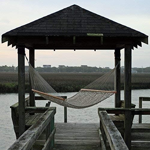 Original Pawleys Island 15DCOT Presidential Oatmeal DURACORD Rope Hammock w/Extension Chains & Tree Hooks, Handcrafted in The USA, Accommodates 2 People, 450 LB Weight Capacity, 13 ft. x 65 in.