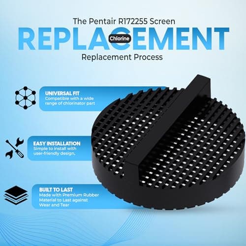 R172255 Screen Replacement Compatible with Pentair Rainbow Automatic Chlorine/Bromine Filters Models 320 & 322 - Heavy Duty Plastic Pool Screen Replacement - for Tablet Feeder