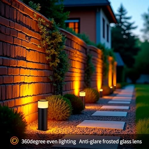 5CCT Low Voltage Bollard Pathway Lights, 4.5W 320LM 12-24V AC/DC Aluminum Waterproof Outdoor Landscape Path Light 4FT Corded with IP65 Wire Nuts 4Pack 1800K/2200K/2700K/4000K/5000K Seletable
